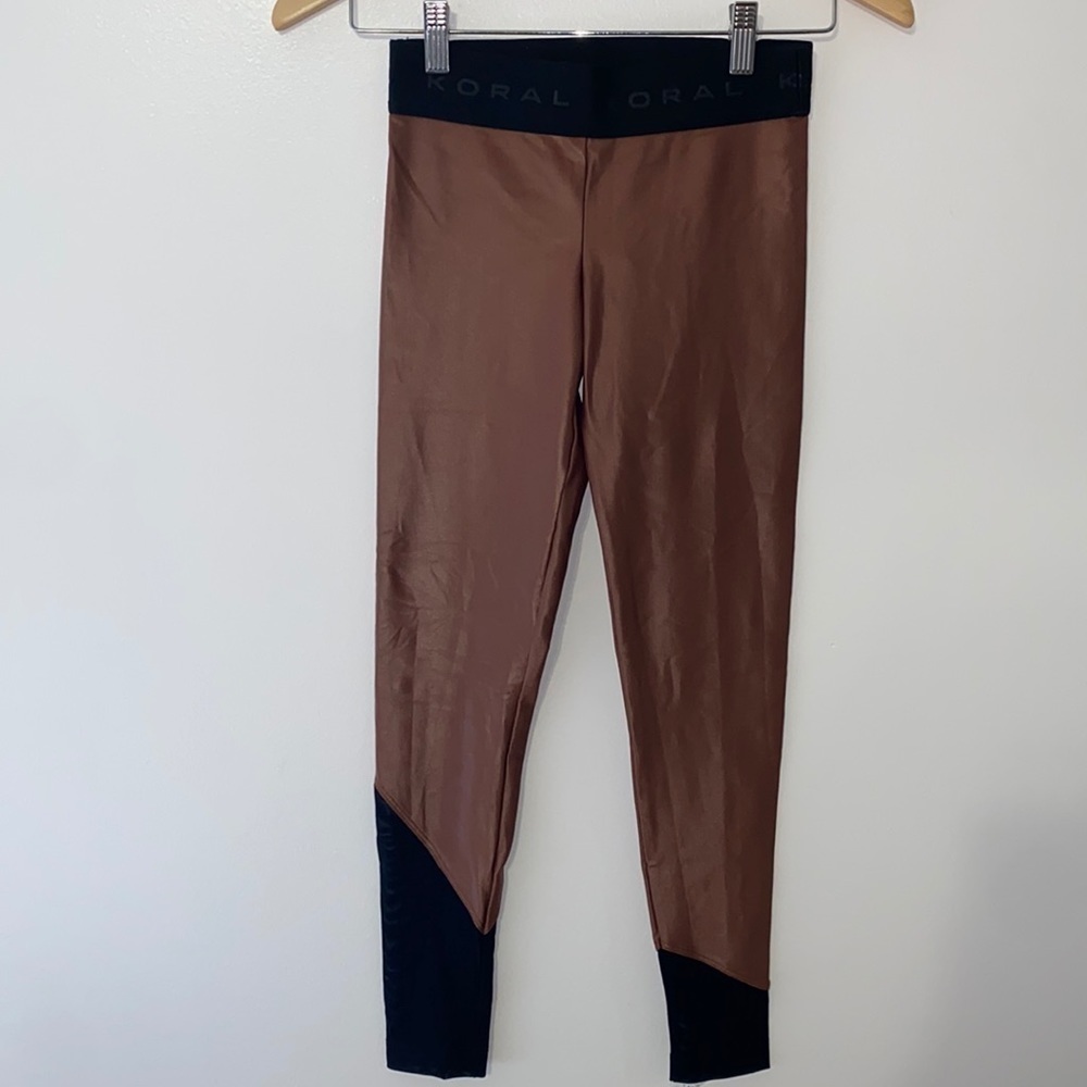 Koral Sleek Maroon Lustrous Leggings